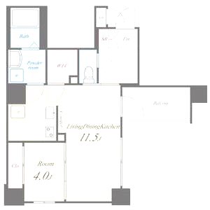 LaCASA玉造の間取り図