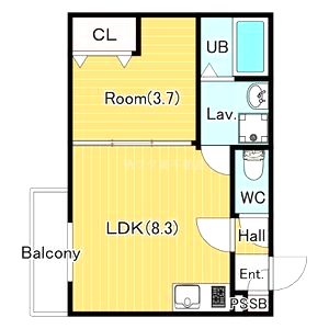 ジーメゾン寝屋川秦町ルシェールの間取り図