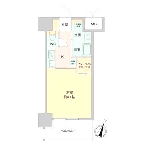 Louis Residence 弁天町の間取り図