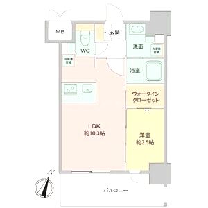 Louis Residence 弁天町の間取り図