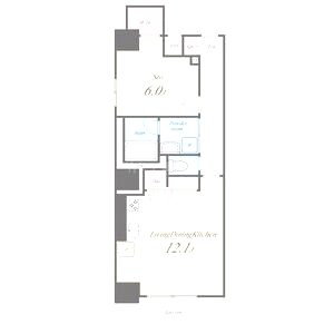 サナップ難波東の間取り図