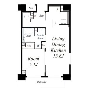 ラヴィベール上町台の間取り図