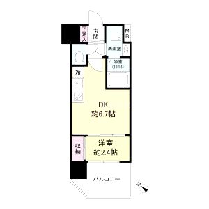セレニテ元町アリエの間取り図