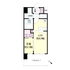 セレニテ元町アリエの間取り図