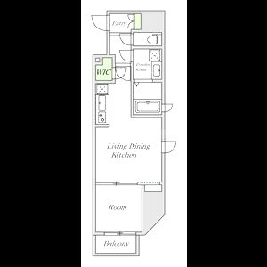 シーズンフラッツ梅田北の間取り図