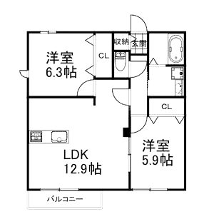 ディアコルモIIの間取り図