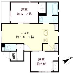 クインテット土生の間取り図