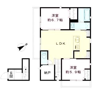 クインテット土生の間取り図