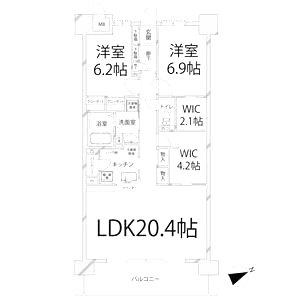 キャッスルコート神田町の間取り図