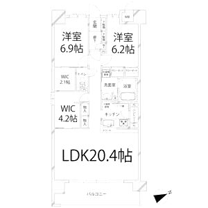 キャッスルコート神田町の間取り図