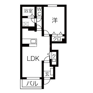 グロースハイツ新石切Iの間取り図