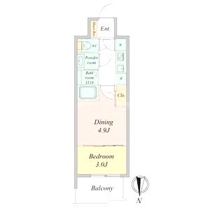 セレニテ東梅田アリエの間取り図