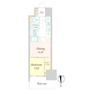 セレニテ東梅田アリエの間取り図