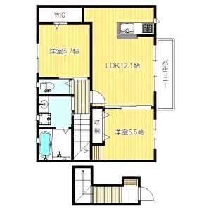 Casa COMODAの間取り図