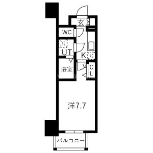 レジュールアッシュ梅田リュクスの間取り図