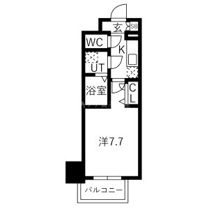 レジュールアッシュ梅田リュクスの間取り図