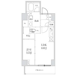 シーズンフラッツ靱本町の間取り図