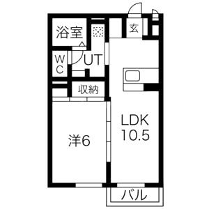 インテグラルフラッツ 部屋の間取り図