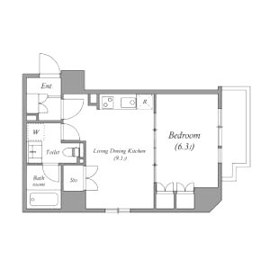 南堀江アパートメントグランデの間取り図