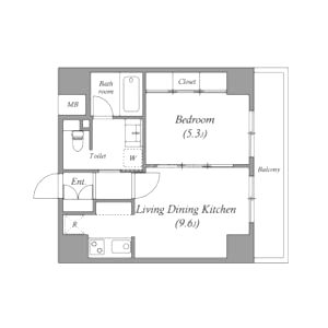 南堀江アパートメントグランデの間取り図