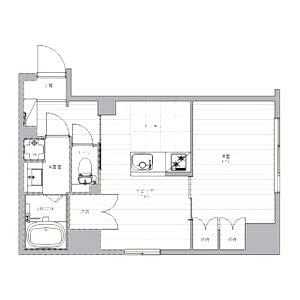 南堀江アパートメントグランデの間取り図