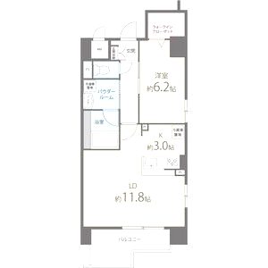 エル・イソベ三宮の間取り図