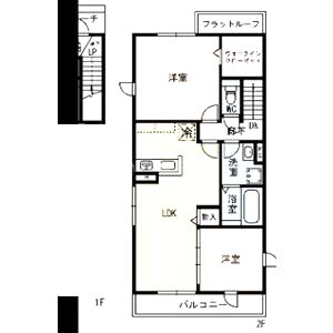 仮称)高槻市古曽部町ハイツA棟の間取り図