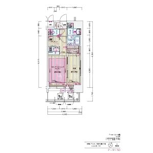プレサンス梅田東クォーレの間取り図