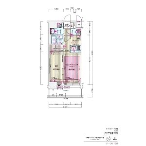 プレサンス梅田東クォーレの間取り図