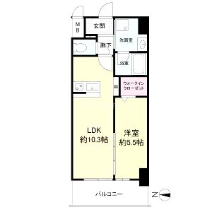 ストーリア茨木(旧トリニティ茨木)の間取り図