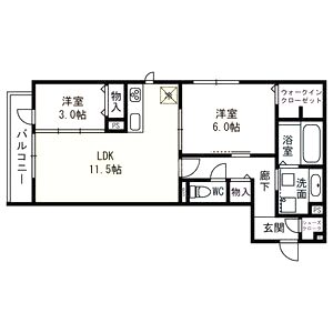 ラフィーネ クローバーの間取り図