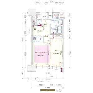 プレサンス大阪城公園ネクサスの間取り図
