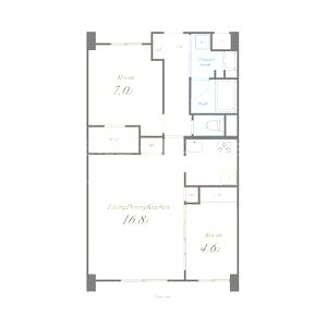 Sofresco新田辺の間取り図