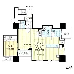 プラウドタワー梅田豊崎の間取り図