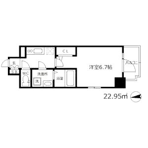エスリード天神橋筋六丁目の間取り図
