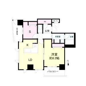 クロスレジデンス大阪新町の間取り図