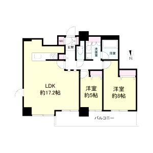 クロスレジデンス大阪新町の間取り図