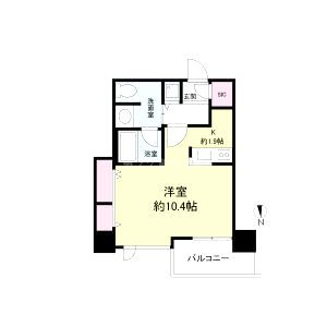 クロスレジデンス大阪新町の間取り図