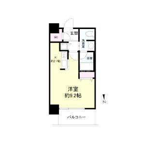 クロスレジデンス大阪新町の間取り図