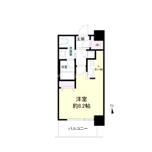 クロスレジデンス大阪新町の間取り図