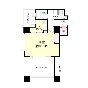 クロスレジデンス大阪新町の間取り図
