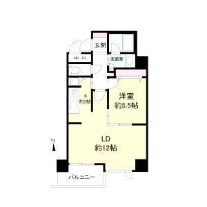クロスレジデンス大阪新町の間取り図