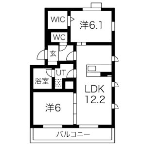 ラカーザドルチェ ラシャンドフルール フルールの間取り図