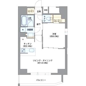 Metrosa谷町六丁目Southの間取り図
