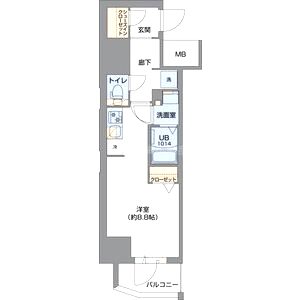 Metrosa谷町六丁目Southの間取り図