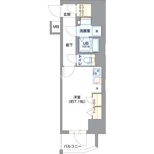 Metrosa谷町六丁目Southの間取り図