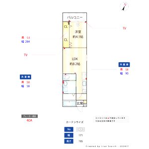 ALEGRIA南市岡の間取り図