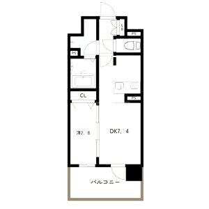 アクアプレイス京大北OXの間取り図