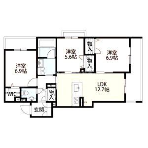 ラフィーネ芦屋の間取り図
