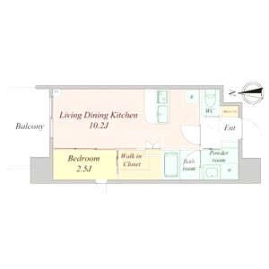 セレニテフラン谷町四丁目の間取り図